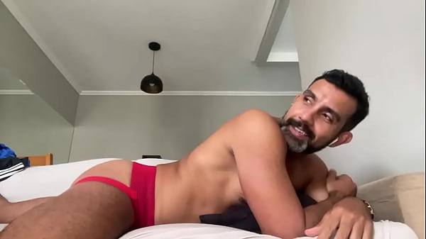 blue t shirt red jockstrap solo show