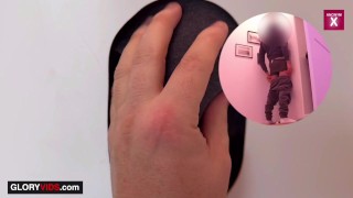 swap toy for mouth at door suck